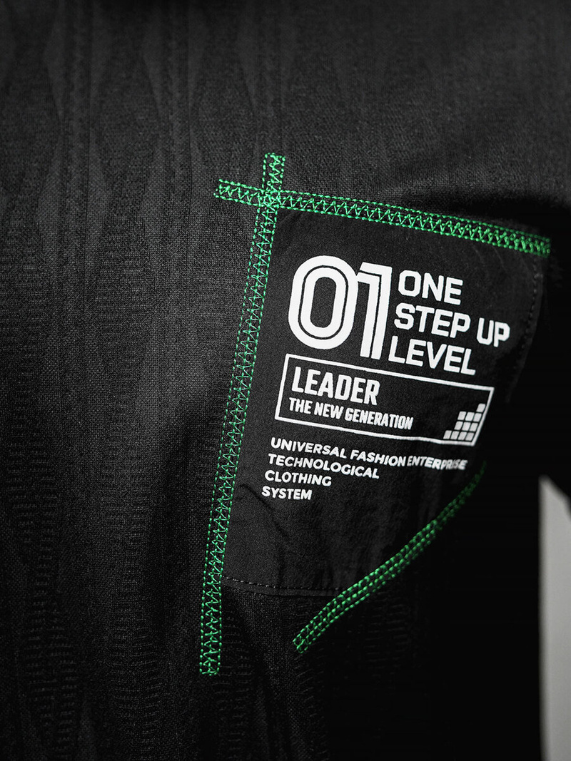 T-shirt męski czarny OZONEE O/3C333