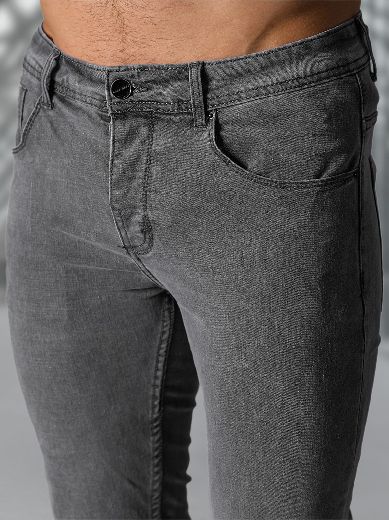 Spodnie jeansowe męskie slim fit grafitowe OZONEE NB/MP0192GSZ