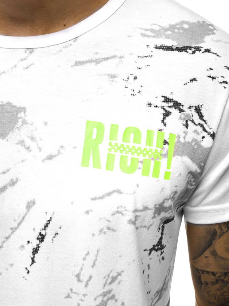 Футболка чоловіча Бiлий OZONEE JS/KS1976Z