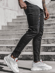 Spodnie męskie jeans czarne OZONEE T/82008