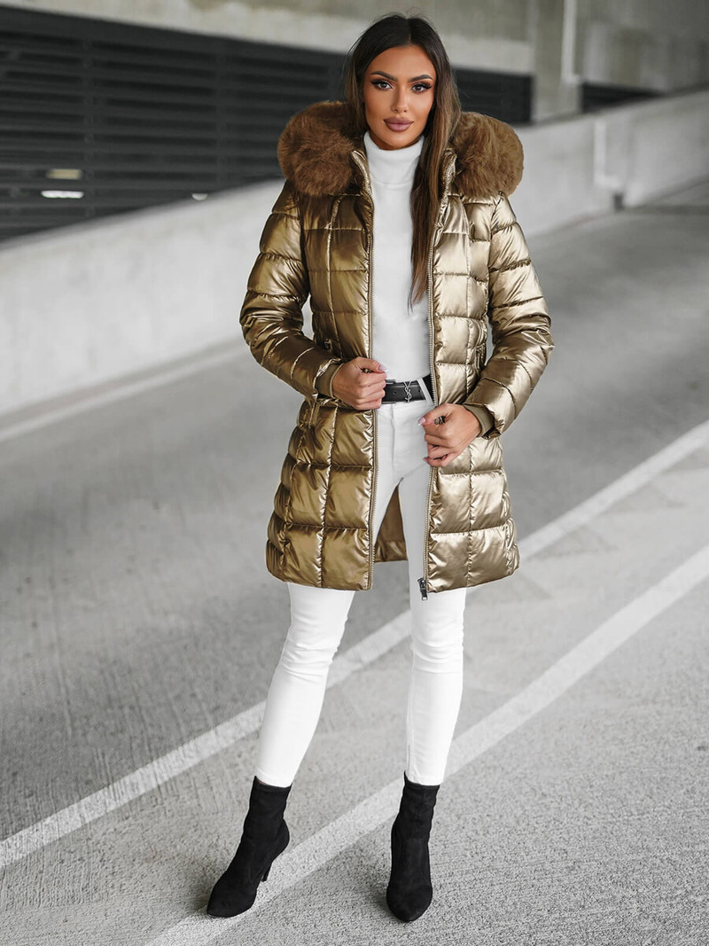 Куртка жіноча золото OZONEE JS/16M9120/403Z