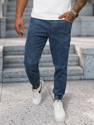 Spodnie jeansowe joggery męskie niebieskie OZONEE NB/MP0272BS