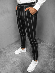 Spodnie męskie chino materiałowe czarne OZONEE DJ/5537