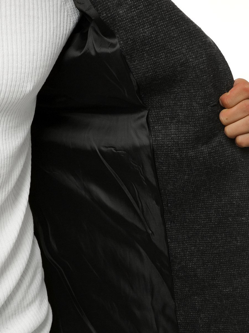 Пальто чоловіче темний графіт OZONEE O/5627