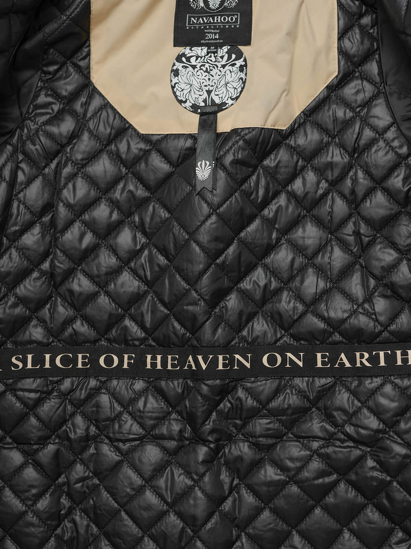 Kurtka zimowa damska długa pikowana beżowa OZONEE O/W377Z