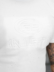 T-shirt męski slim fit biały OZONEE O/QQ1390