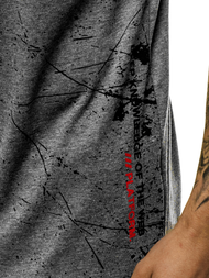 T-Shirt męski grafitowy OZONEE JS/SS10917