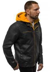 Куртка чоловіча Чорно-жовта OZONEE N/6129Z