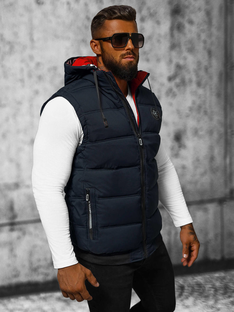 Безрукавка чоловіча tемно-cиня OZONEE JS/84M3027/215