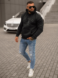 Bluza z kapturem męska czarna OZONEE JS/8B1356/3