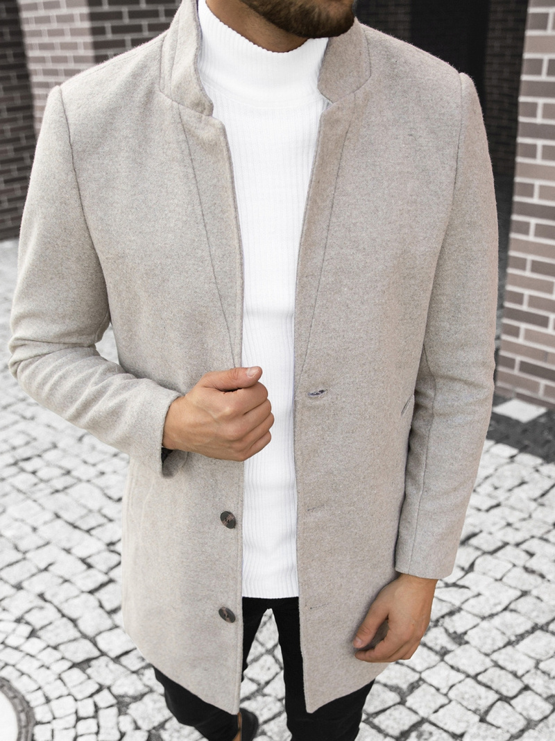 Пальто чоловіче світло -бежеве OZONEE O/5628