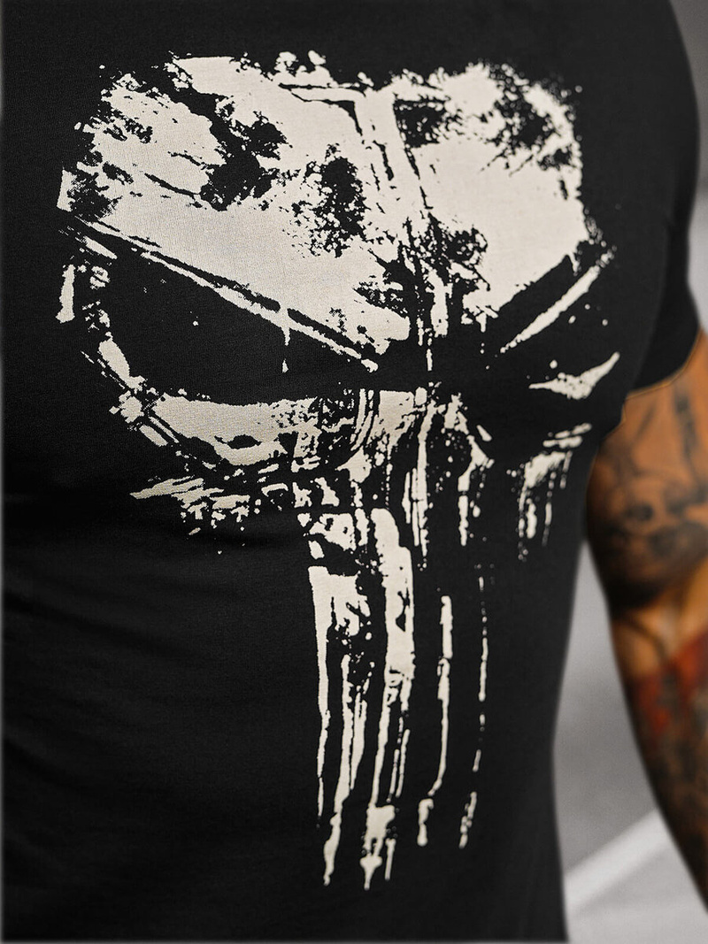 T-shirt męski slim fit czarny OZONEE NB/MT3045