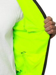 Kurtka softshell męska z kapturem czarna OZONEE JS/KS2183