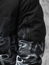 Kurtka zimowa męska pikowana czarno-biała OZONEE JS/27M8102