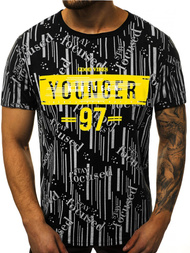 T-Shirt męski czarny OZONEE JS/KS1993