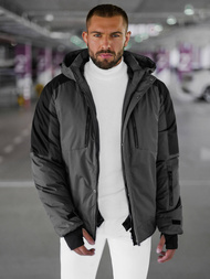 Kurtka zimowa męska grafitowa OZONEE JS/91M9902/105