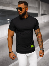 T-shirt męski slim fit czarny OZONEE NB/MT3046Z