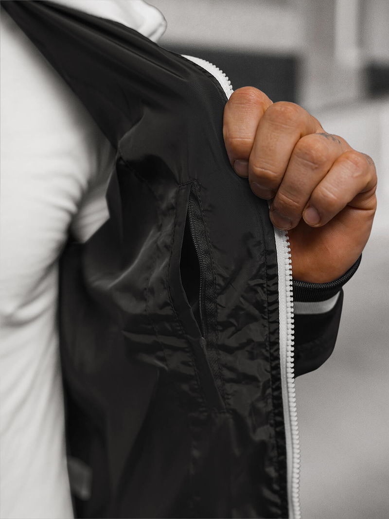 Kurtka męska czarna OZONEE JS/5M3218/392