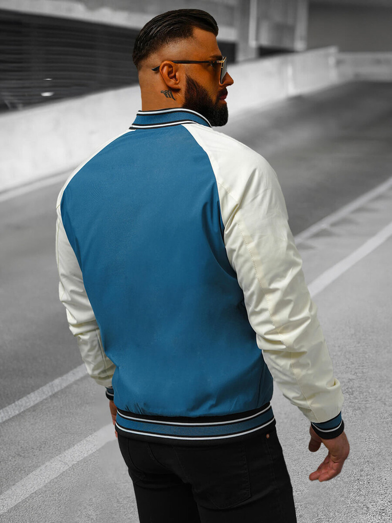 Kurtka męska bomberka niebieska OZONEE JS/84M3011/243