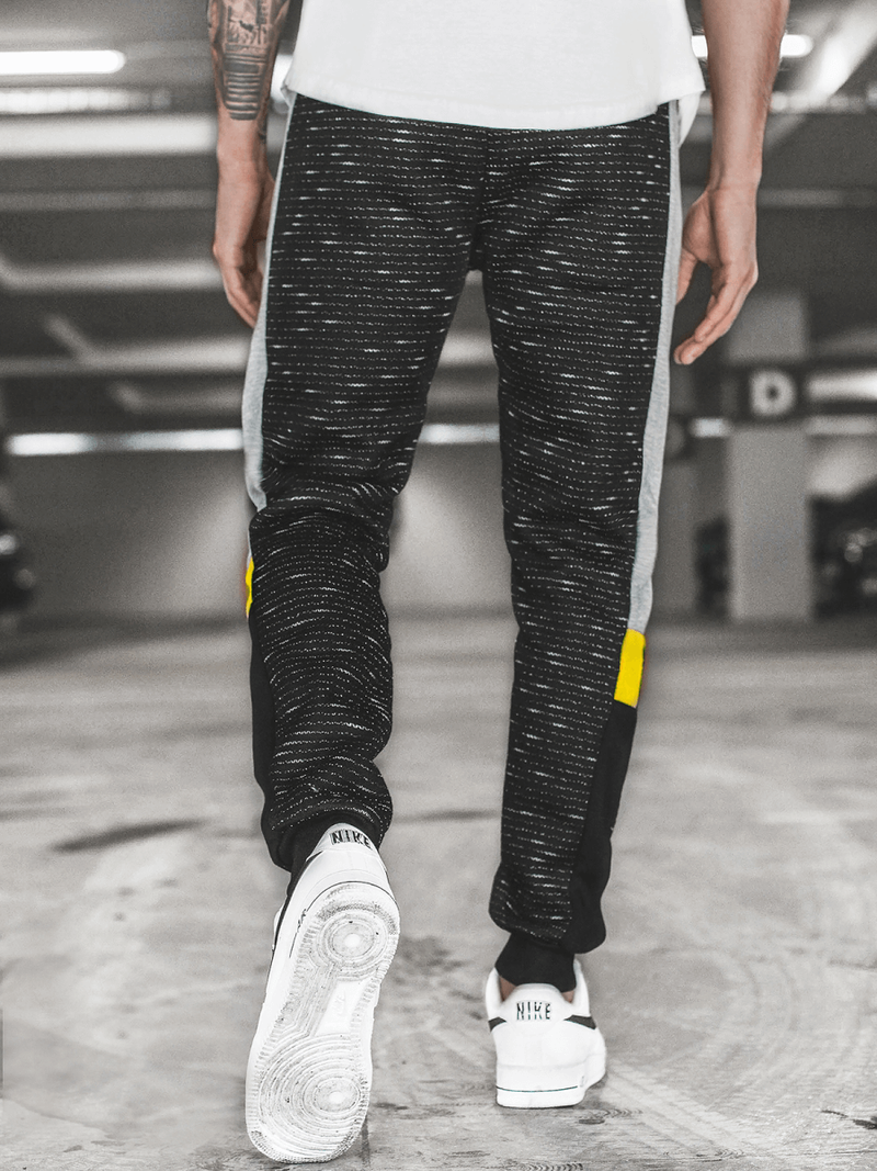 Spodnie dresowe męskie czarne OZONEE JS/K60006SP