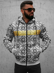 Bluza z kapturem męska rozpinana szara OZONEE JS/B8123Z