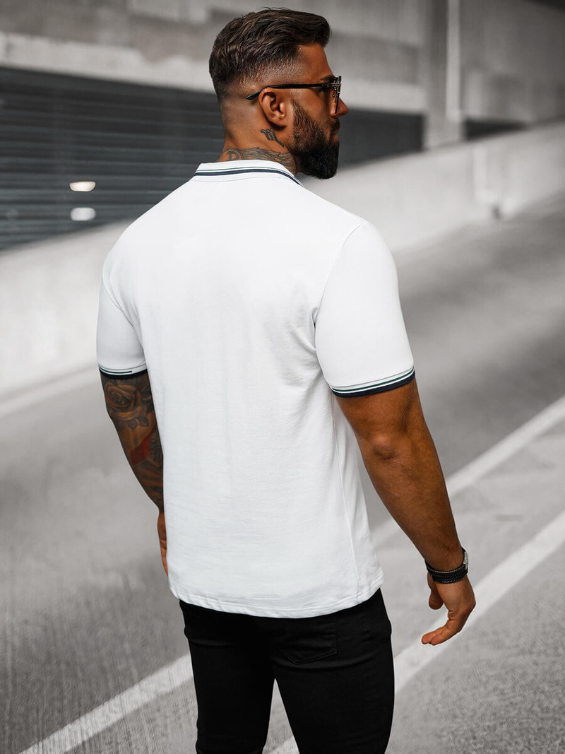 Футболка Поло Чоловіча Бiла OZONEE O/DA736