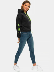 Bluza z kapturem damska czarna OZONEE JS/B26031
