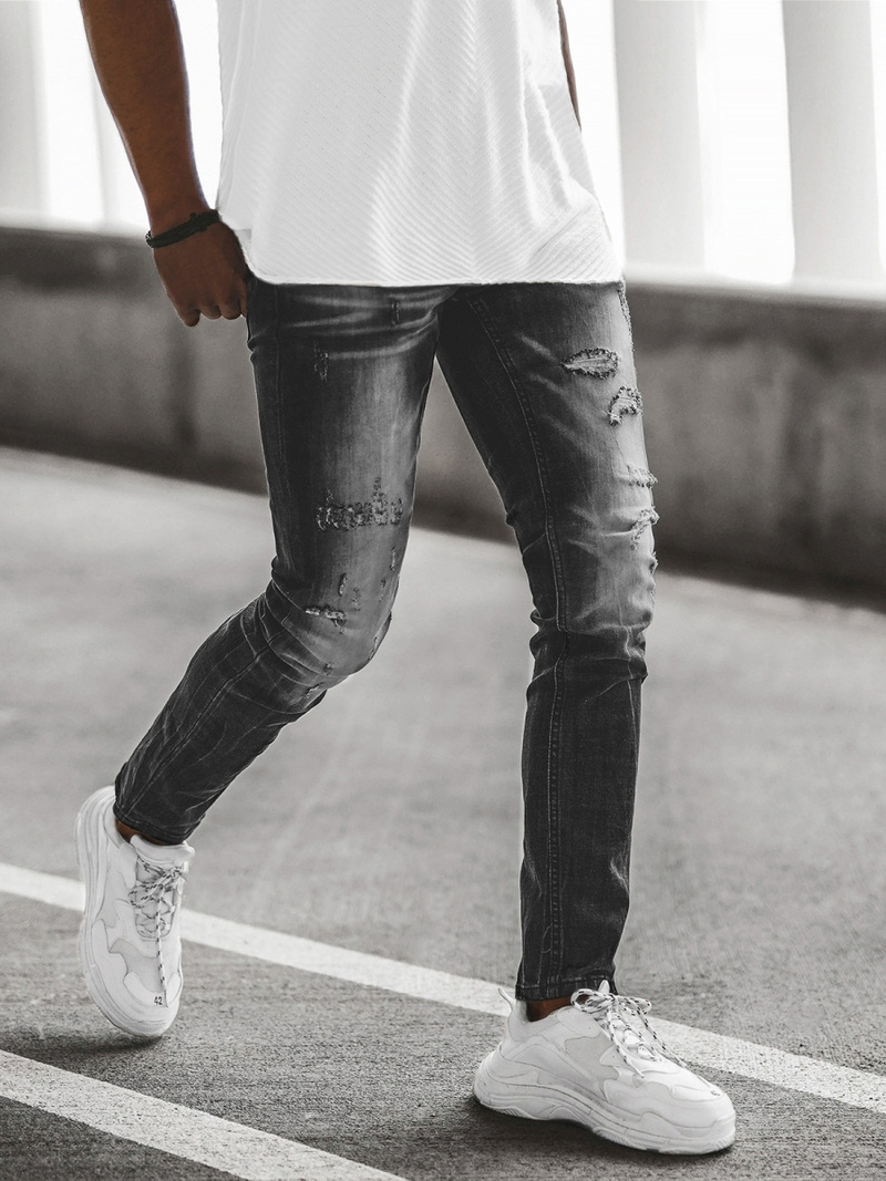 Spodnie jeansowe męskie szare OZONEE NB/MP0005GZ