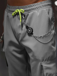 Spodnie męskie chino joggery szare OZONEE O/CP149Z