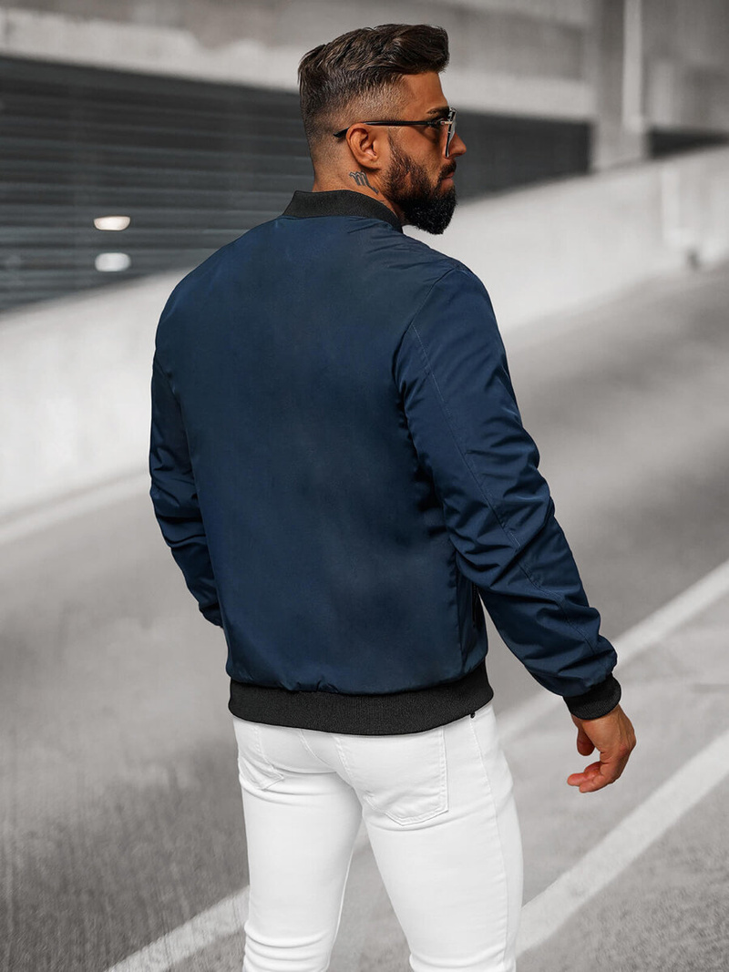 Kurtka męska bomberka granatowa OZONEE JS/84M3036/215