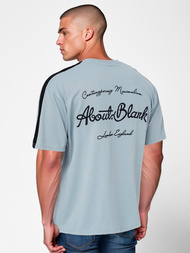 T-shirt męski loose fit jasno-niebieski OZONEE O/QQ1195Z