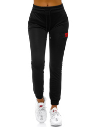 Спортивні штани жіночі Чорно-Червонi OZONEE O/82320