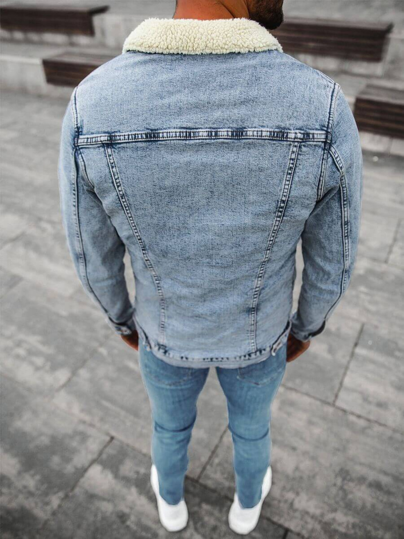 Kurtka męska jeans niebieska OZONEE BN/6629