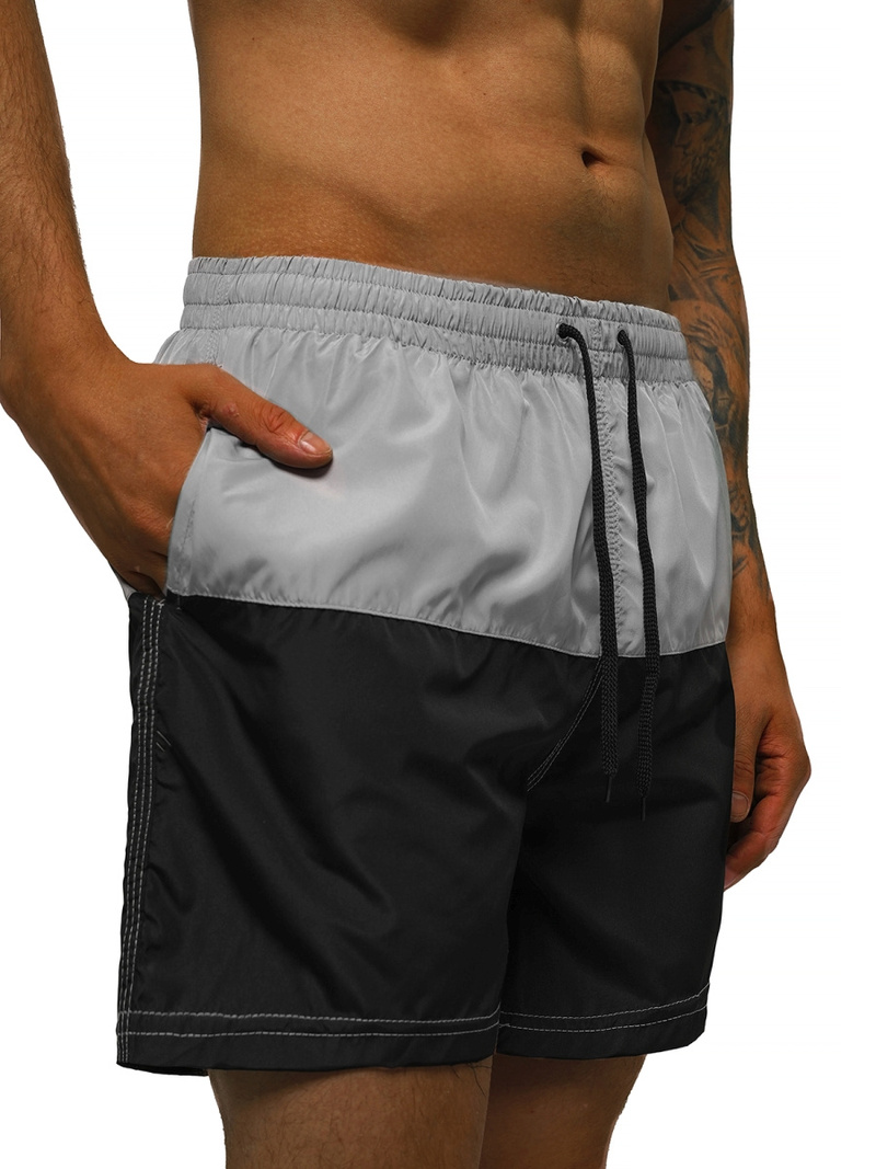 Spodenki kąpielowe męskie szaro-czarne OZONEE JS/HM065