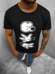 T-shirt męski czarny OZONEE JS/KS1997