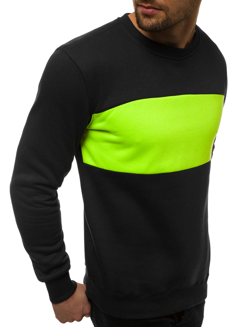 Bluza męska czarno-zielona OZONEE JS/2010