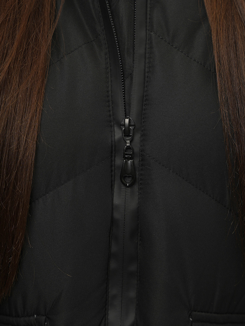 Płaszcz zimowy damski czarny OZONEE JS/M735/392