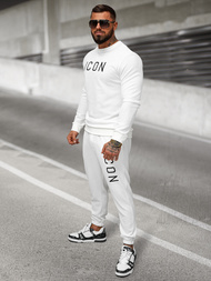 Spodnie dresowe męskie białe OZONEE O/D9125Z