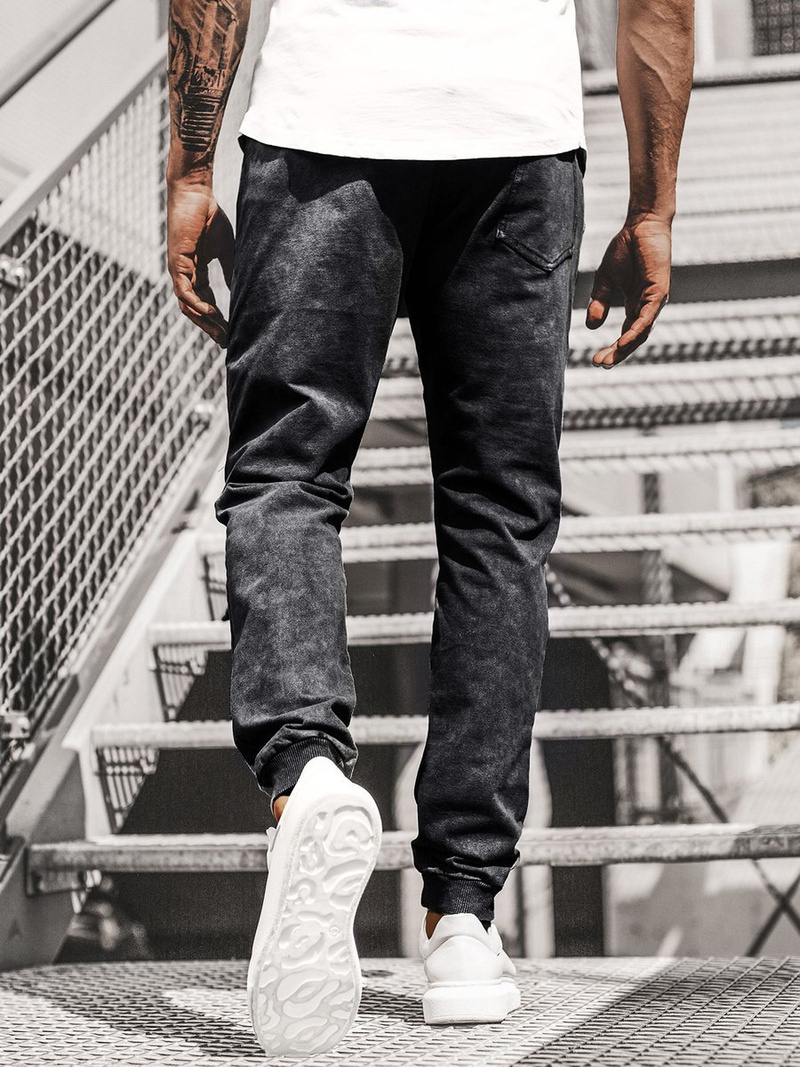 Spodnie męskie jogger czarne OZONEE JS/KK1022