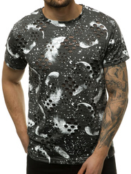 T-Shirt męski grafitowy OZONEE JS/KS2111