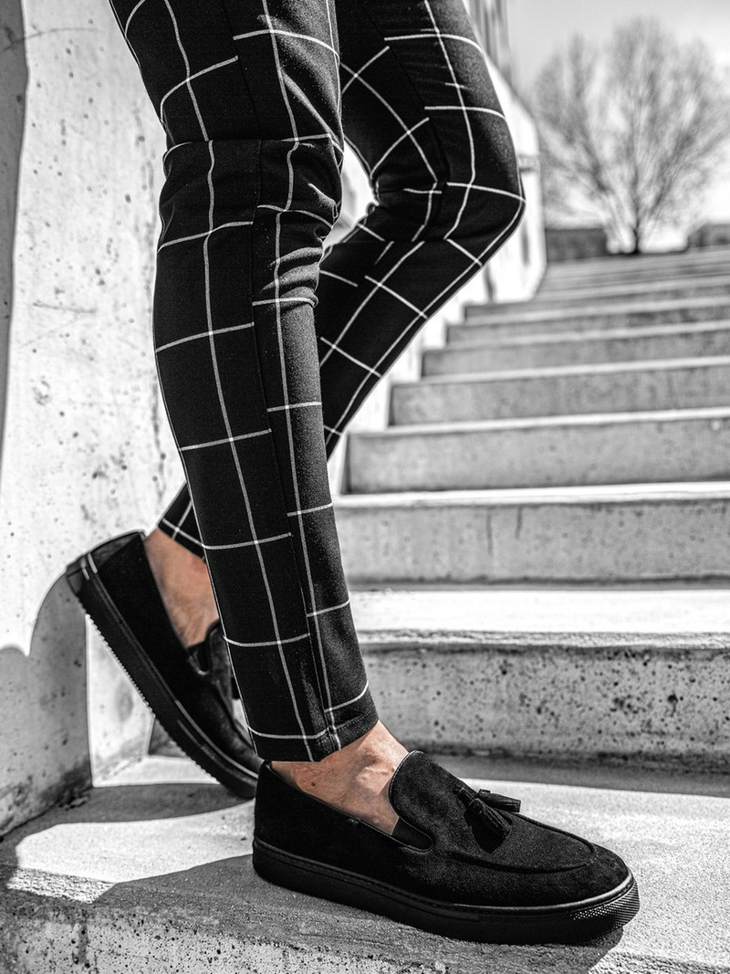 Buty męskie slip on czarne tam/475