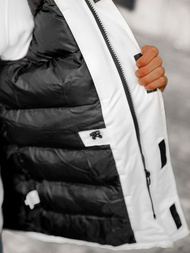 Kurtka zimowa męska parka z futerkiem biała OZONEE JB/JP1173/6Z