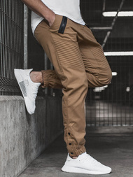 Spodnie męskie chino joggery camelowe OZONEE A/0952