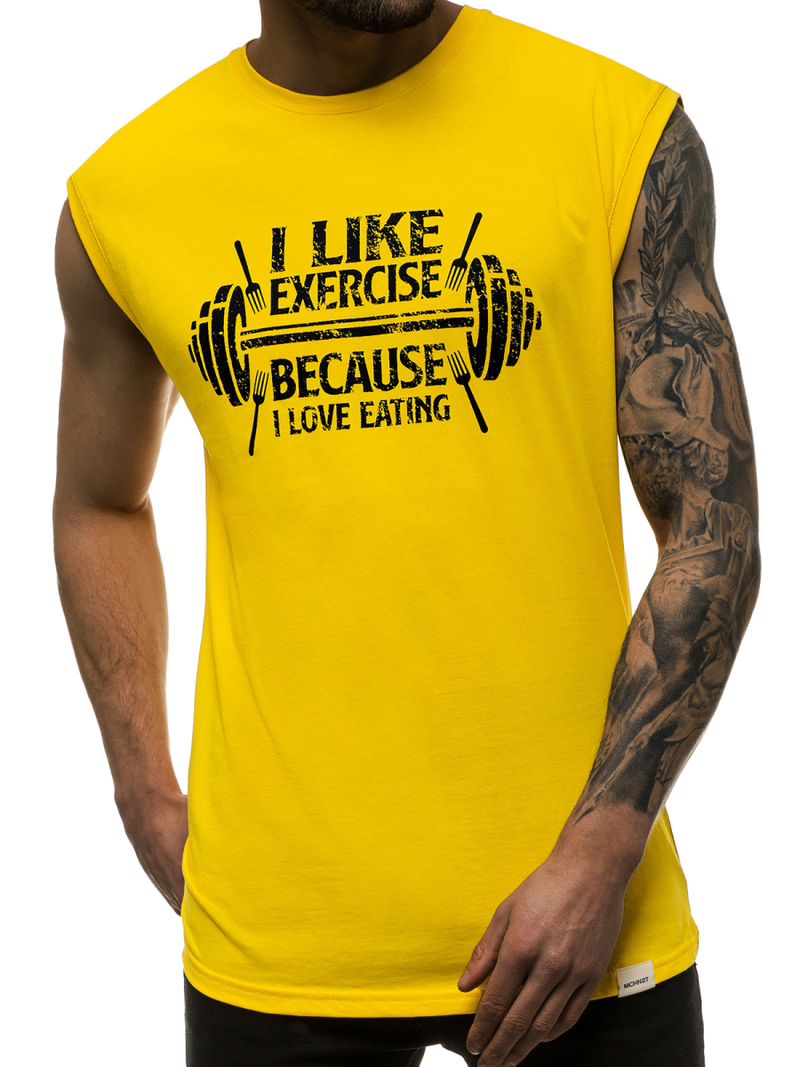 Майка чоловіча Жовта OZONEE MACH/M1210