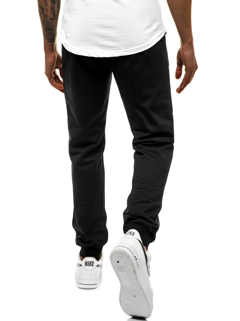 Spodnie dresowe męskie czarne js/xw003s