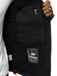 Kurtka męska softshell czarno-pomarańczowa OZONEE GE/12259