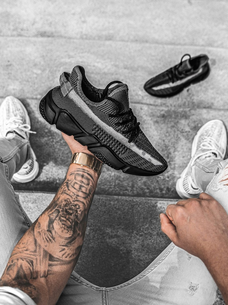 Sneakersy grafitowe OZONEE O/503