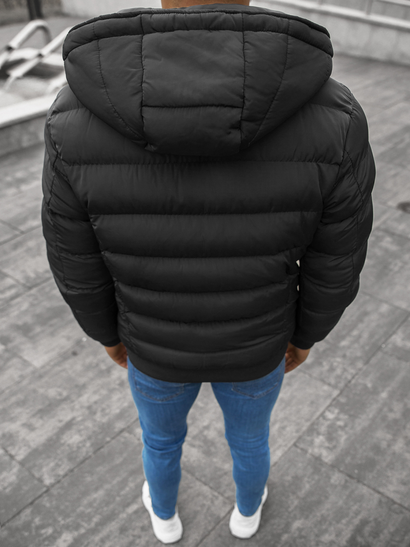 Kurtka zimowa męska pikowana czarna OZONEE JB/JP1185Z