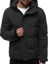 Kurtka zimowa męska czarna OZONEE JS/J1901