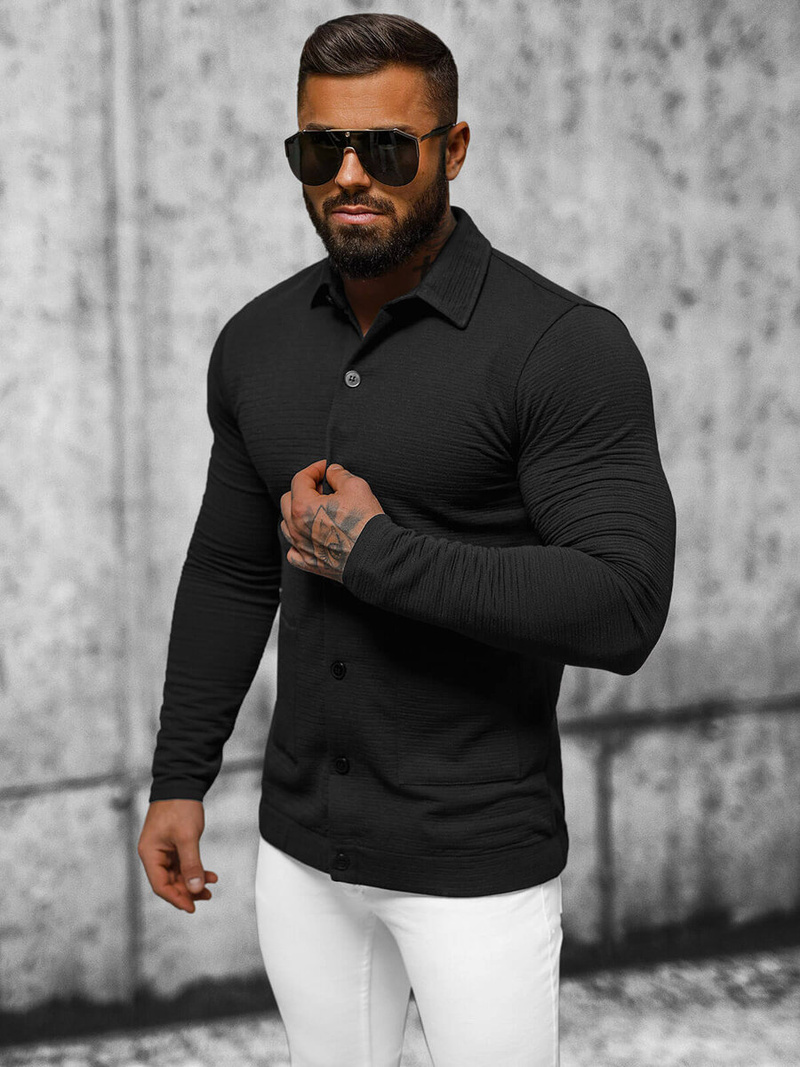 Толстовка чоловіча чорна OZONEE O/TB2264